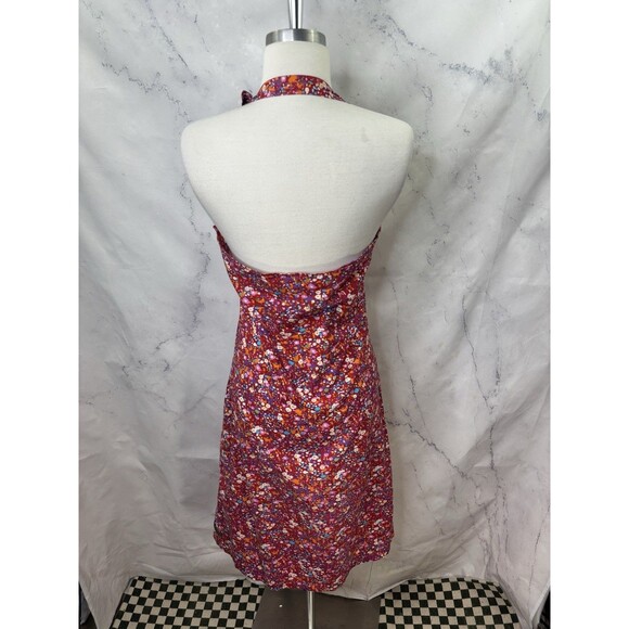 Vintage Todd Oldham Y2k Halter Dress 7 M Ditsy Floral Midi 2000s Fairy TO2 - Picture 12 of 16